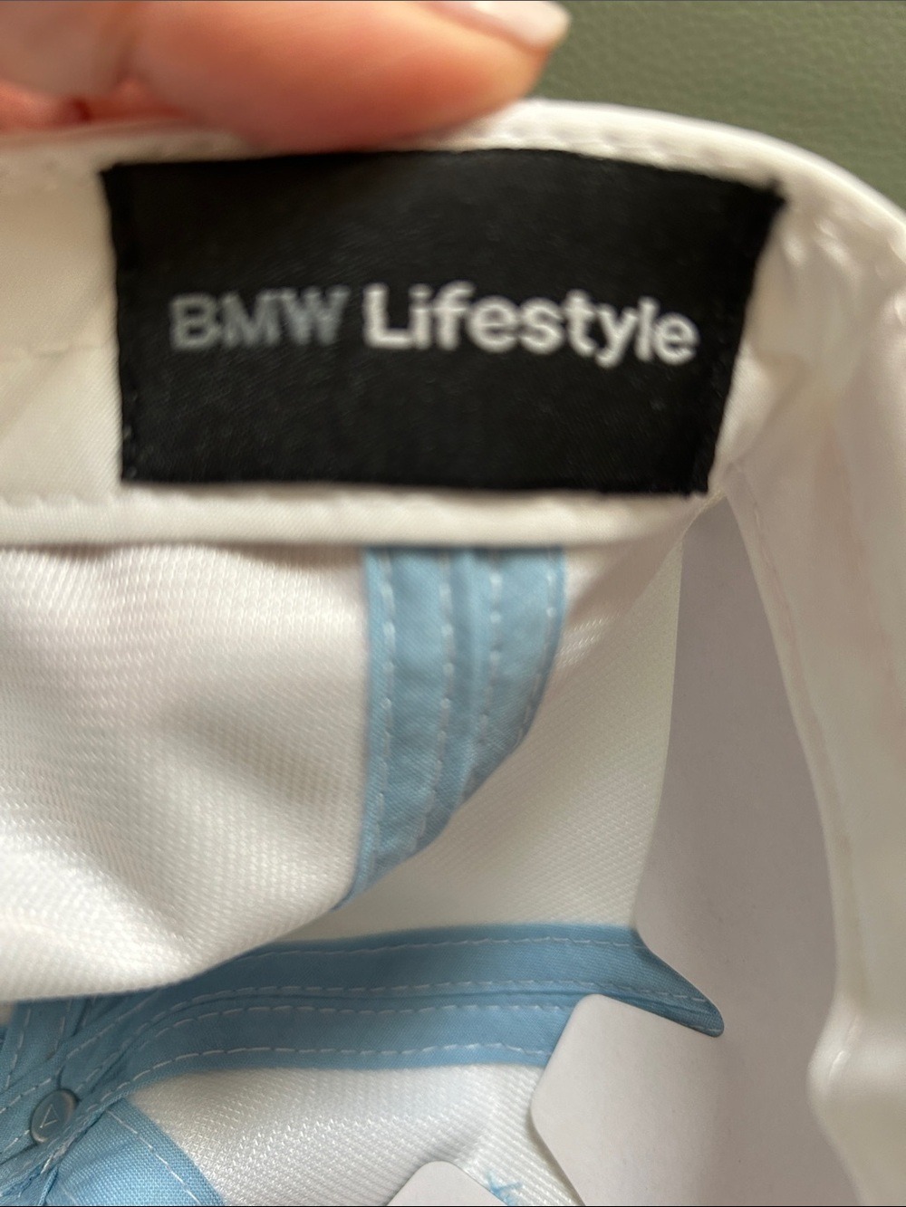 BMW White and Light Blue Logo Baseball Cap NWT - Picture 4 of 7